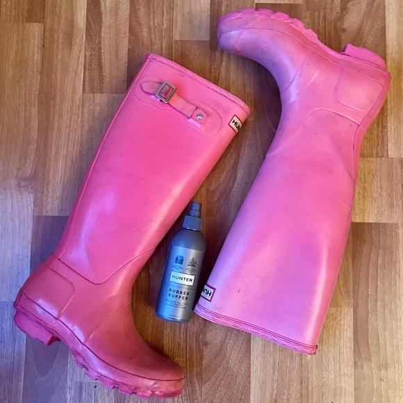 Tall Pink Hunter Rain Boots - Picture 1 of 5